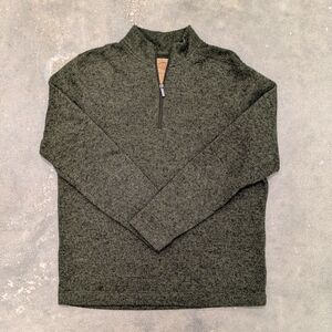 Telluride Forest Green Quarter Zip Sweater